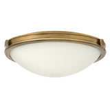 Collier Mid-Century Flush Ceiling Light in Heritage Brass