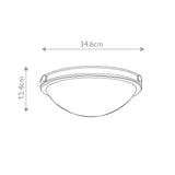 Heritage Brass Collier Mid-Century Flush Ceiling Light