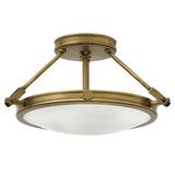 Heritage Brass Collier Semi-Flush Ceiling Light - Mid-Century Elegance