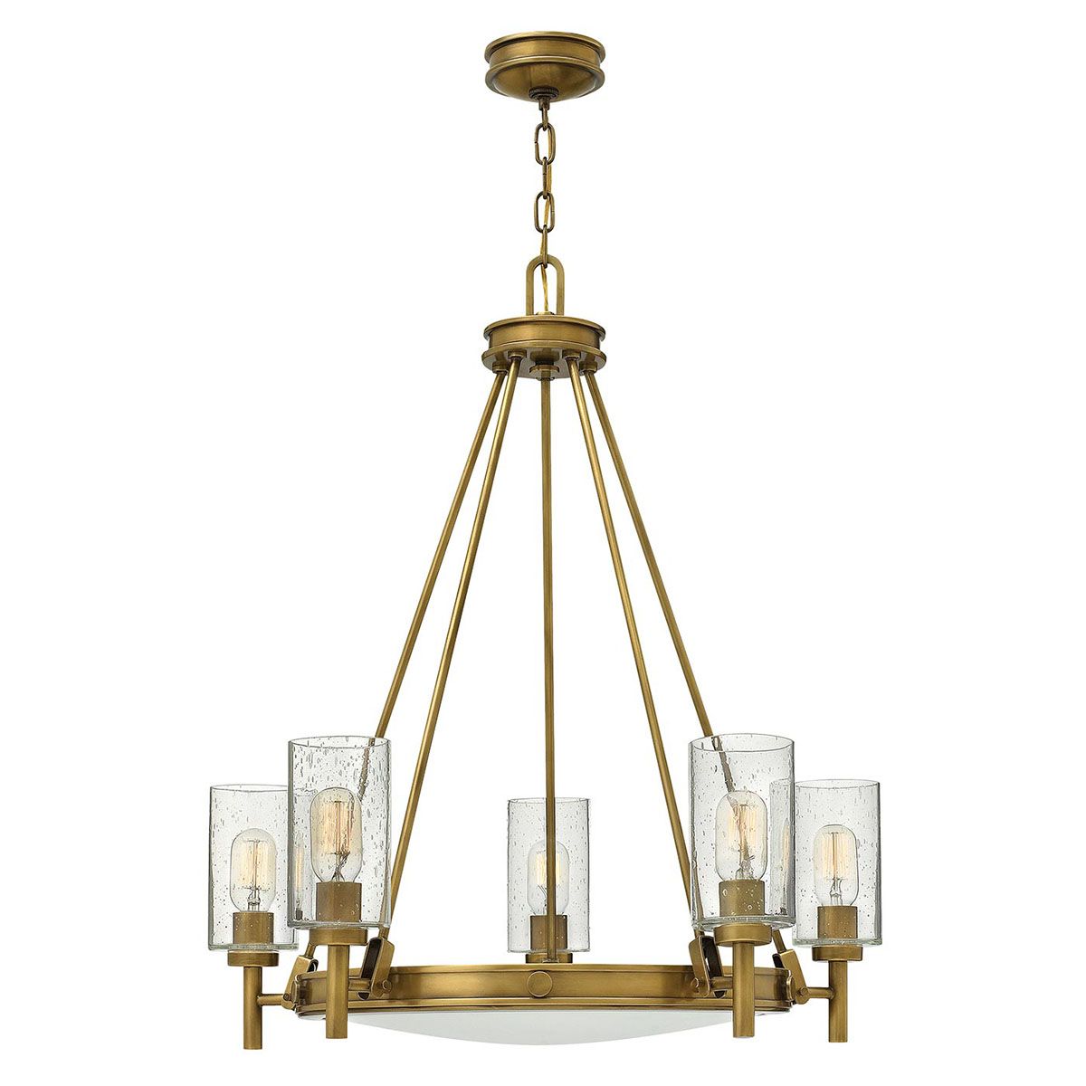 Heritage Brass Collier 5-Light Mid-Century Chandelier