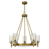 Heritage Brass Collier 5-Light Mid-Century Chandelier