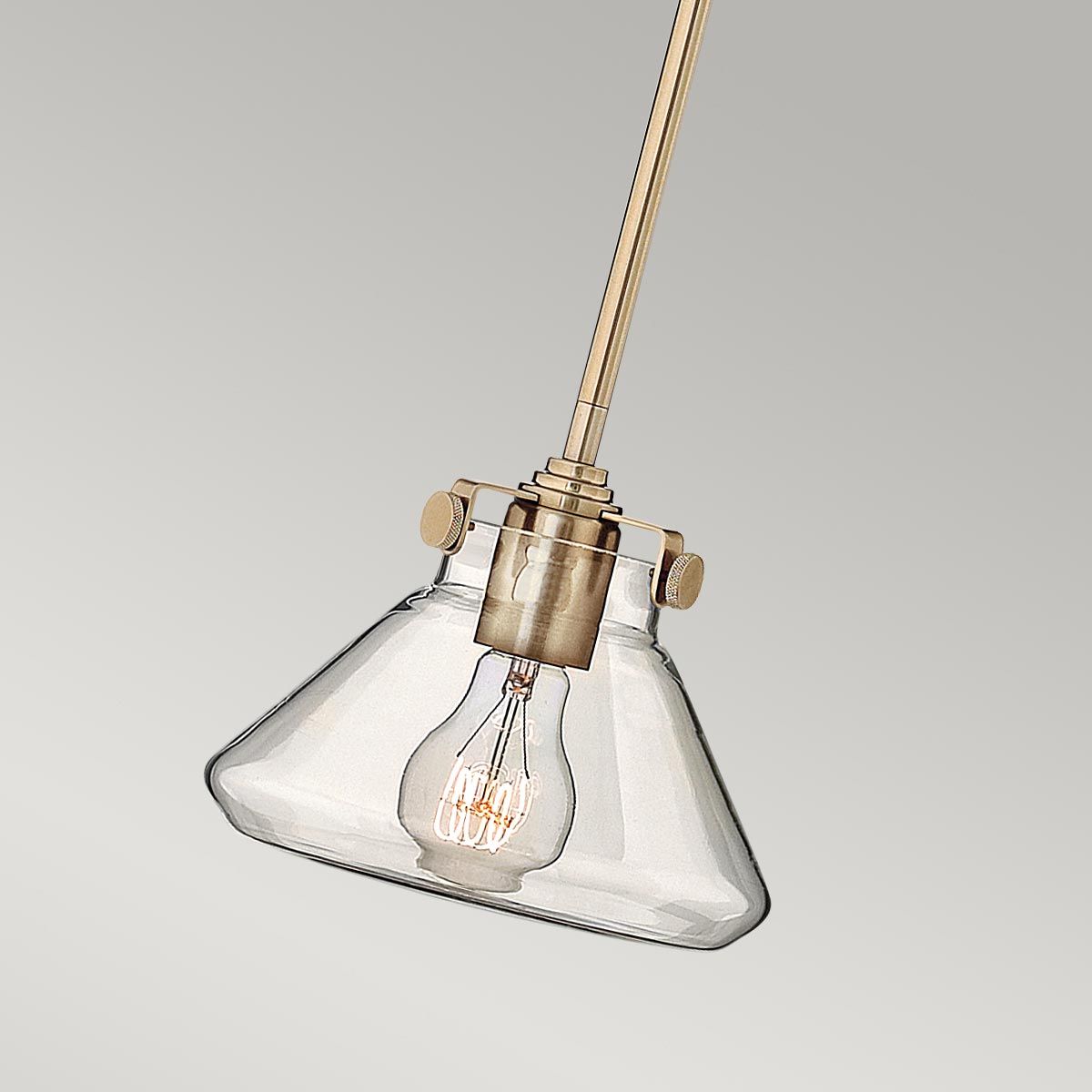 Congress Brushed Caramel Glass Pendant Light