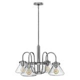 Contemporary Elegance: Congress Chrome Glass Chandelier