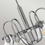 Contemporary Elegance: Congress Chrome Glass Chandelier