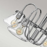 Contemporary Elegance: Congress Chrome Glass Chandelier