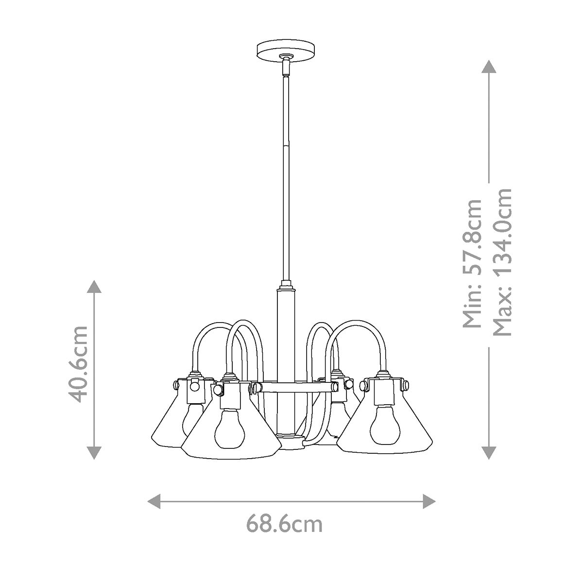 Contemporary Elegance: Congress Chrome Glass Chandelier