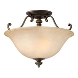 Dunhill Royal Bronze Semi-Flush Light Fixture