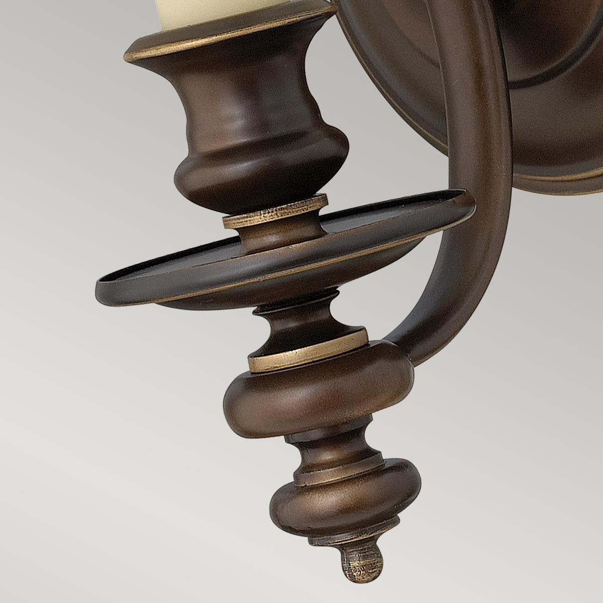 Dunhill Royal Bronze Wall Light with Pleated Fabric Shade
