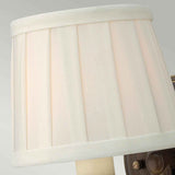 Dunhill Royal Bronze Wall Light with Pleated Fabric Shade