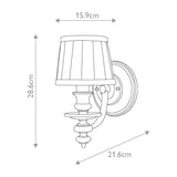 Dunhill Royal Bronze Wall Light with Pleated Fabric Shade