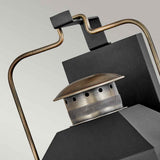 Fitzgerald Large 3-Light Outdoor Wall Lantern in Textured Black and Burnished Bronze