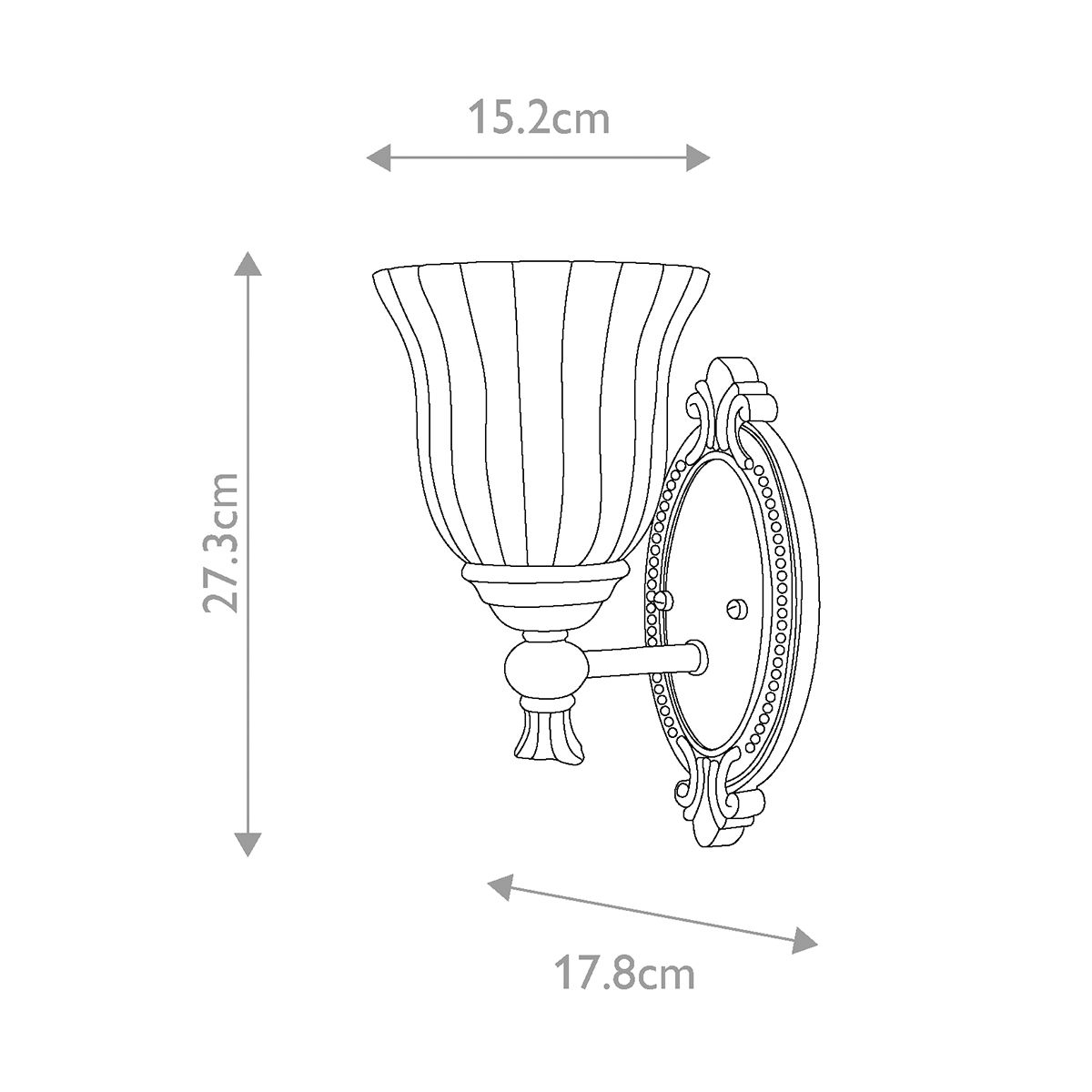 Francoise Brushed Brass Classic Bathroom Wall Light Fixture