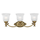 Francoise Burnished Brass Triple Mirror Wall Sconce