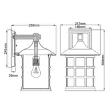 Freeport Large Textured Black Outdoor Wall Lantern