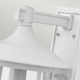 New England Classic 1-Light Outdoor Wall Lantern in Textured White