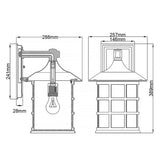 New England Classic 1-Light Outdoor Wall Lantern in Textured White