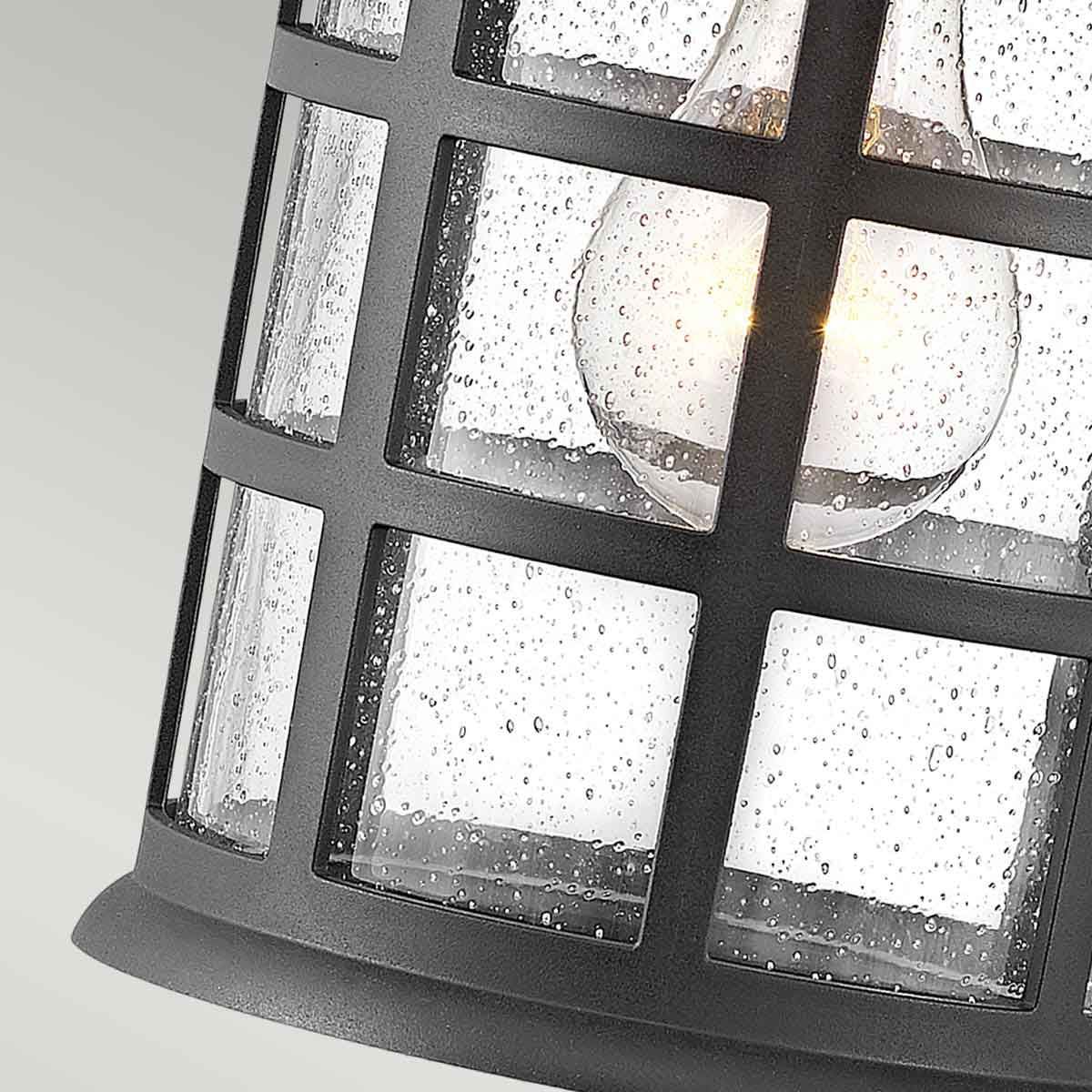 Classic New England-Style Medium Wall Lantern in Textured Black