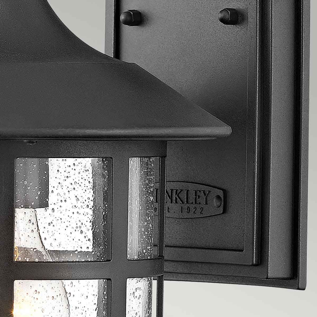 Classic New England-Style Medium Wall Lantern in Textured Black