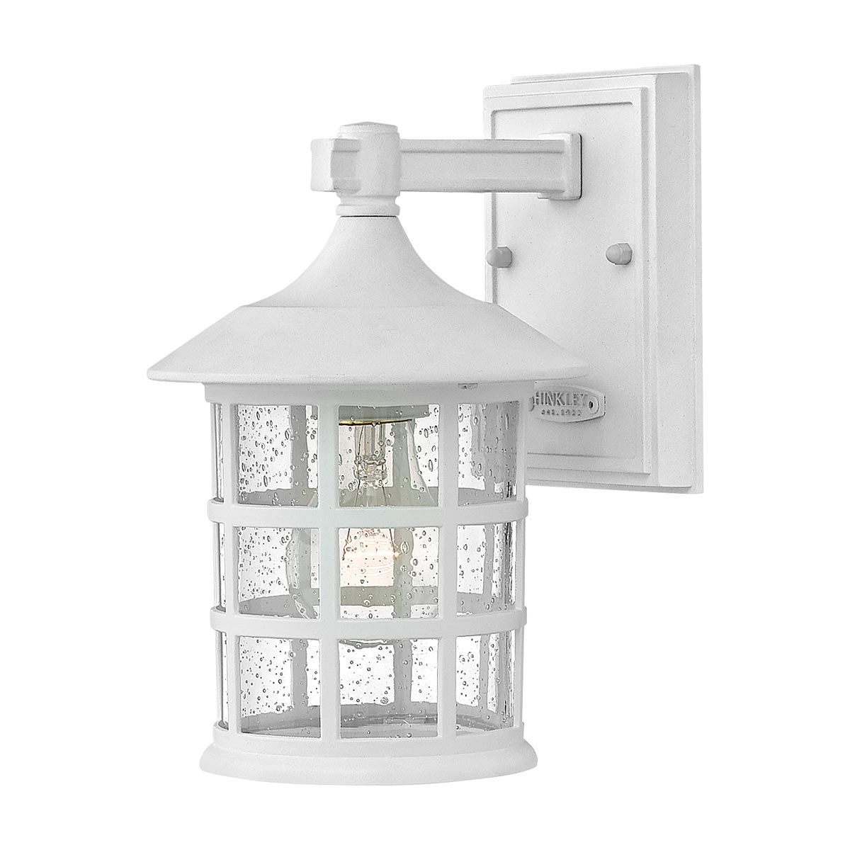 Classic New England 1-Light Textured White Outdoor Wall Lantern