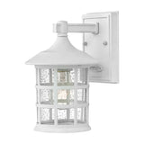 Classic New England 1-Light Textured White Outdoor Wall Lantern
