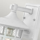 Classic New England 1-Light Textured White Outdoor Wall Lantern