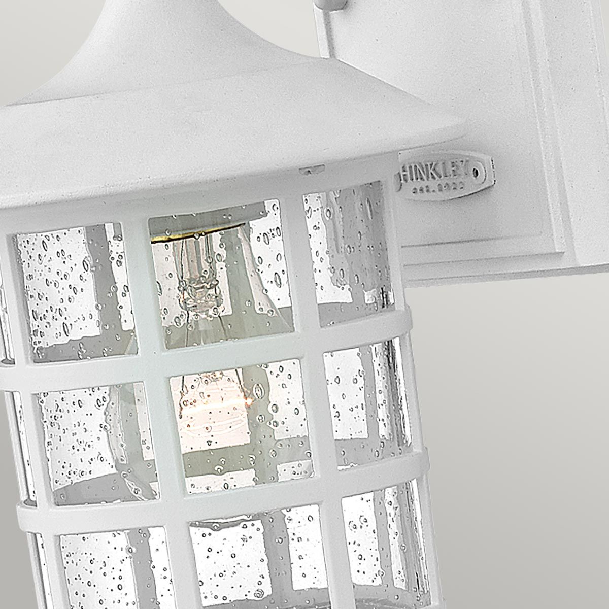 Classic New England 1-Light Textured White Outdoor Wall Lantern