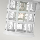 Classic New England 1-Light Textured White Outdoor Wall Lantern