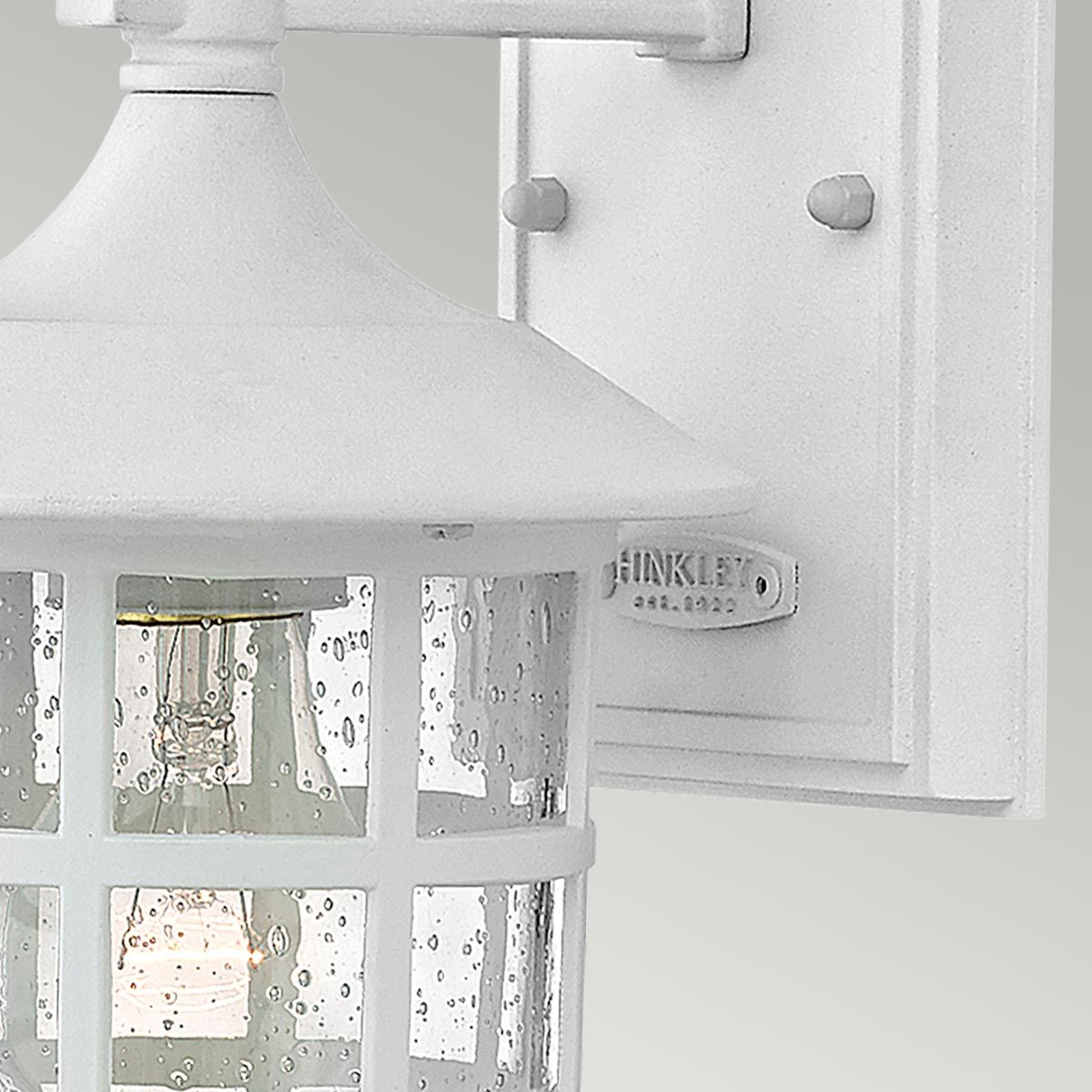 Classic New England 1-Light Textured White Outdoor Wall Lantern