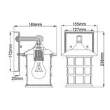 Classic New England 1-Light Textured White Outdoor Wall Lantern