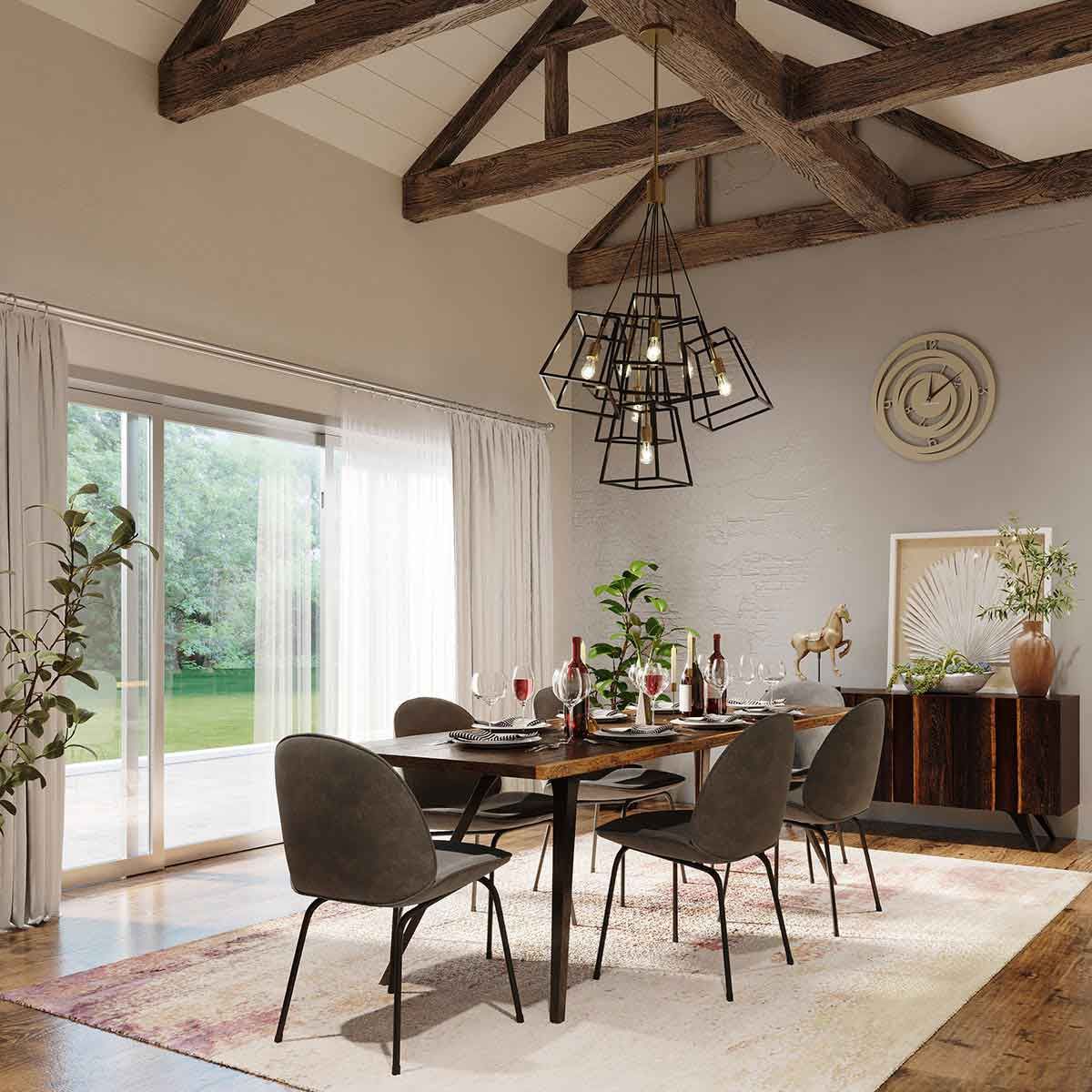 Fulton Industrial Elegance 7-Light Bronze Chandelier