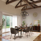 Fulton Industrial Elegance 7-Light Bronze Chandelier