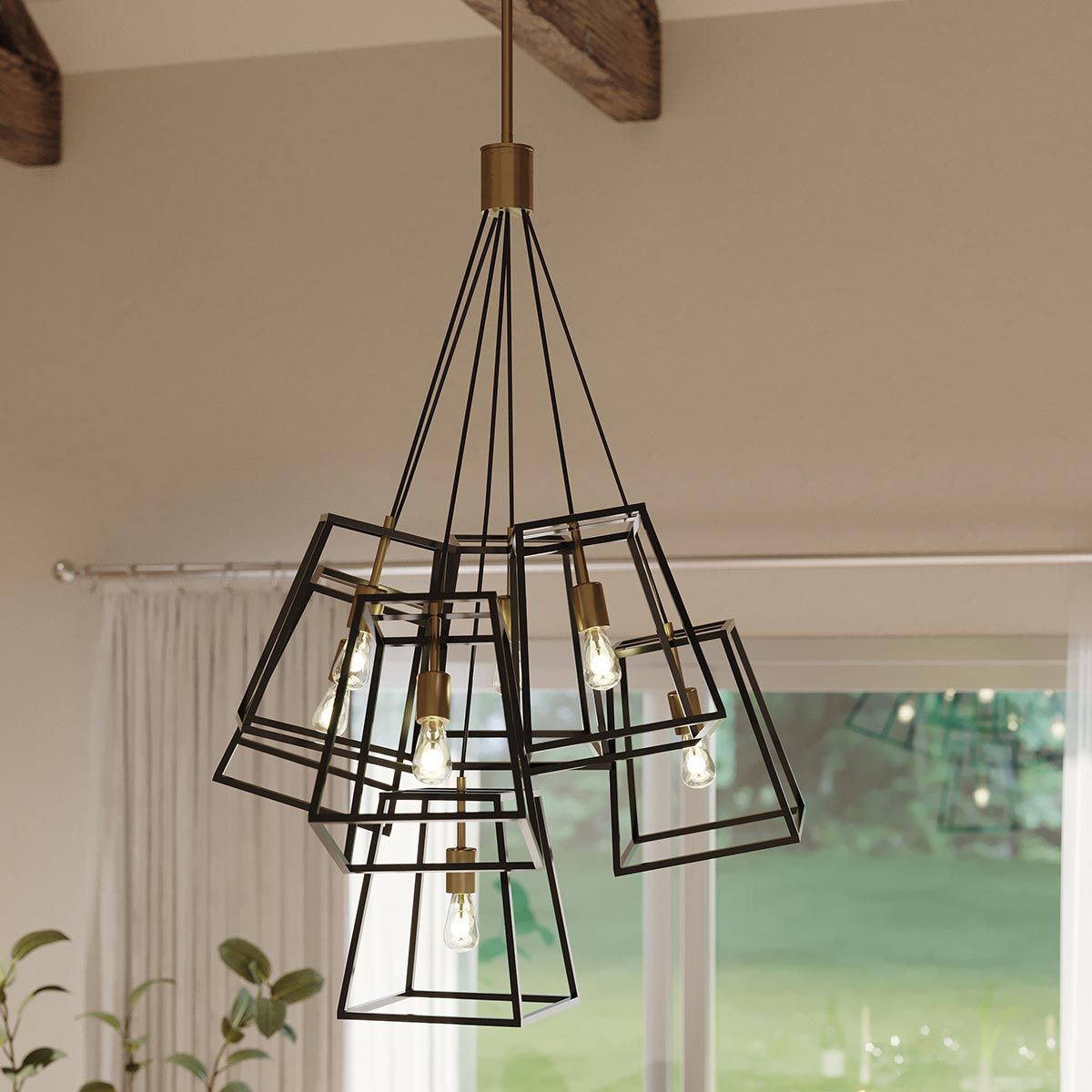 Fulton Industrial Elegance 7-Light Bronze Chandelier