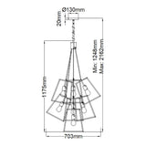 Fulton Industrial Elegance 7-Light Bronze Chandelier