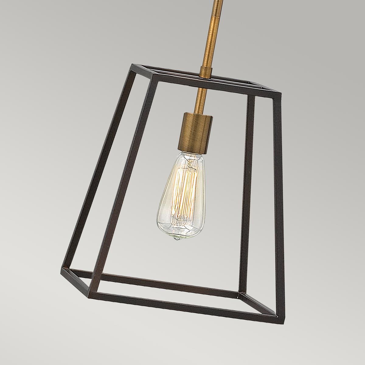 Fulton Vintage Industrial Bronze Pendant Light