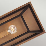 Fulton Industrial-Style Dual Wall Light with Frosted Ribbed Glass