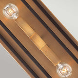 Fulton Industrial-Style Dual Wall Light with Frosted Ribbed Glass