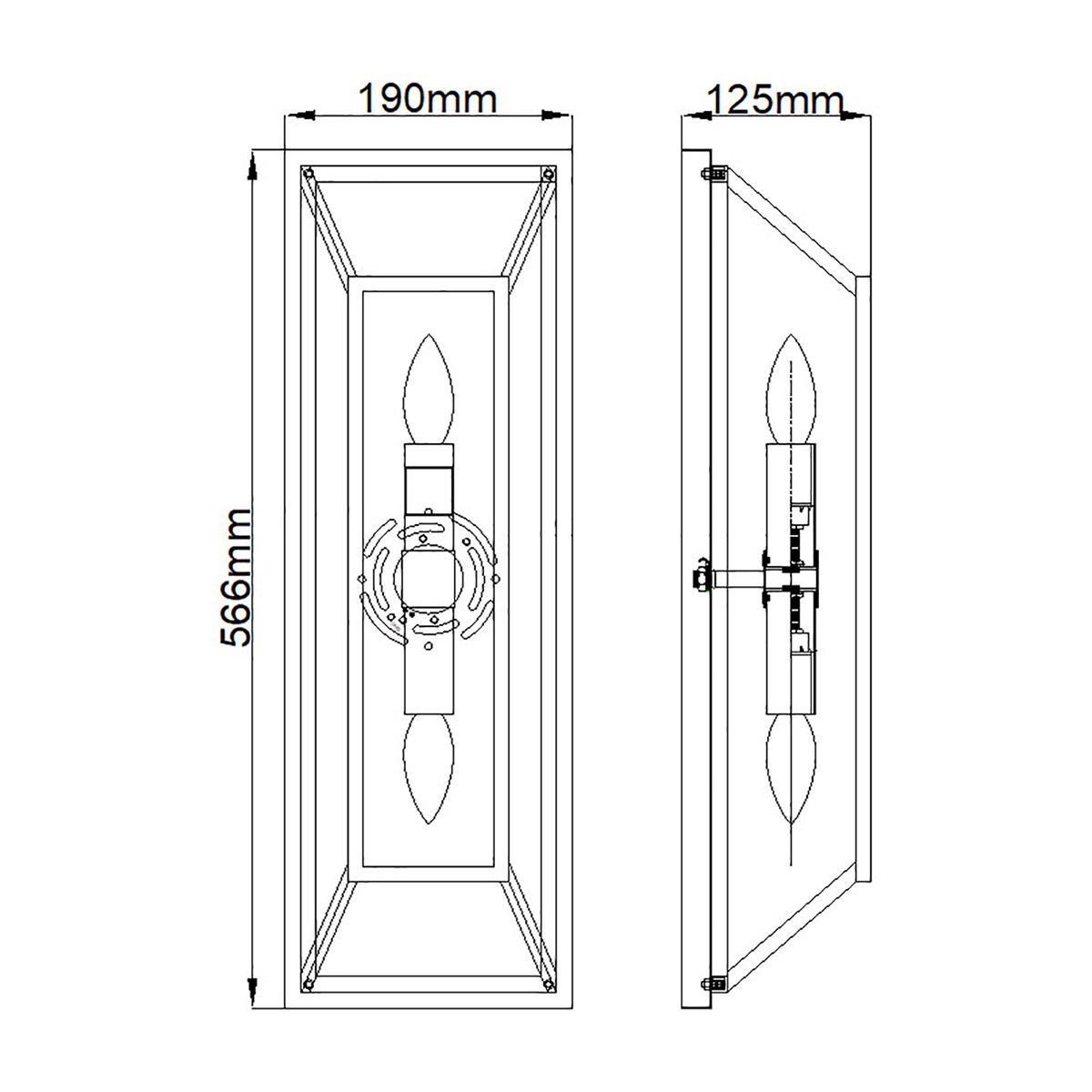 Fulton Industrial-Style Dual Wall Light with Frosted Ribbed Glass