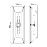 Fulton Industrial-Style Dual Wall Light with Frosted Ribbed Glass