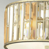 Gemma Silver Leaf Crystal Flush Mount Light