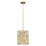 Gemma Radiant Crystal Pendant in Silver Leaf Finish