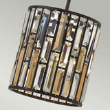 Vintage Bronze Gemma Mini Crystal Pendant Light