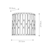 Gemma Silver Leaf and Amber Crystal Wall Sconce