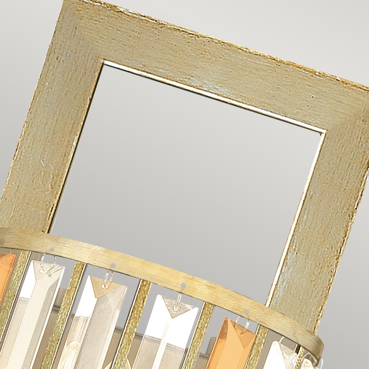 Gemma Dual Light Wall Fixture in Silver Leaf Finish