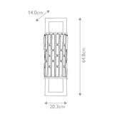 Gemma Dual Light Wall Fixture in Silver Leaf Finish