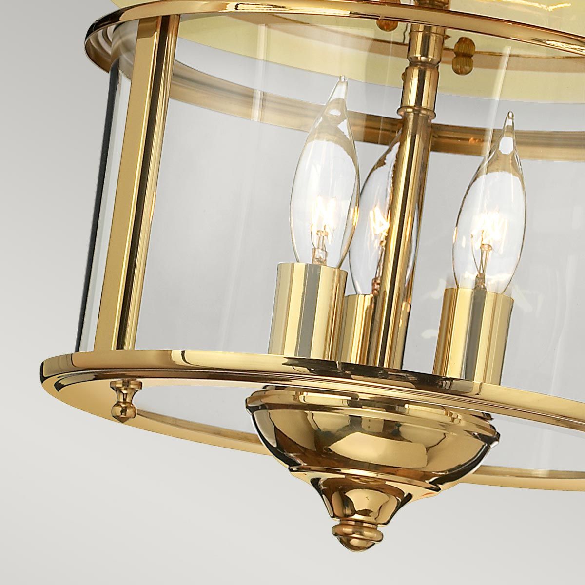 Polished Brass Gentry Classic Flush Mount Light