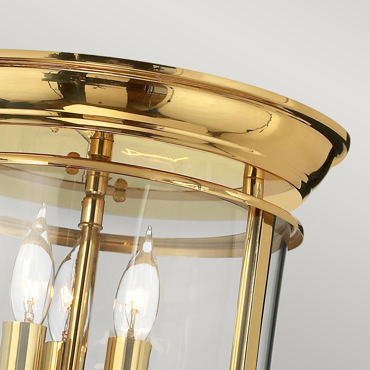 Polished Brass Gentry Classic Flush Mount Light