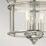 Gentry Tri-Light Polished Nickel Flush Mount Fixture