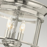 Gentry Tri-Light Polished Nickel Flush Mount Fixture