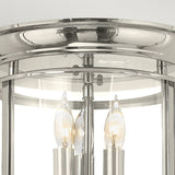 Gentry Tri-Light Polished Nickel Flush Mount Fixture