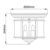 Gentry Pewter Flush Mount Ceiling Light